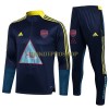 Arsenal Sweatshirts Anzüge Suit Quarter-zip 2022-23 Blau Gelb Für Kinder